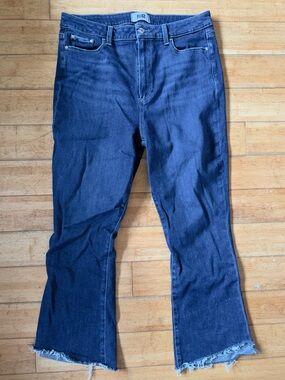 PAIGE Indigo Raw Hem Claudine Jeans